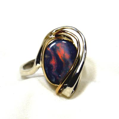 BAGUE ARGENT, OR ET OPALE (2)