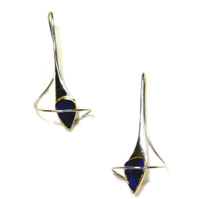 BOUCLES D'OREILLES ARGENT ET LAPIS LAZULI